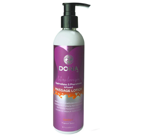 Массажный лосьон DONA Sassy - Tropical Tease (235 мл) увлажняющий с афродизиаками и феромонами