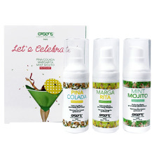 Набор разогревающих массажных масел EXSENS Lets Celebrate (3х30 мл): Пина Колада, Мохито и Маргарита