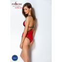 Полупрозрачное боди с кружевом Passion PEONIA BODY L/XL red