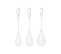Набор йони бусин Satisfyer Yoni Power 1 White, диаметр 2-2,5-3см, вес 22-46-74г