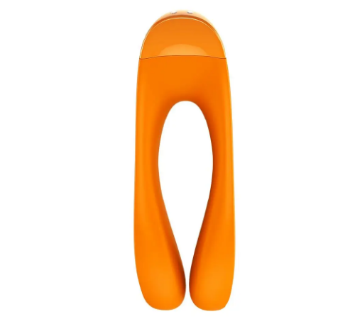 Универсальный мини вибратор на палец Satisfyer Candy Cane ORANGE