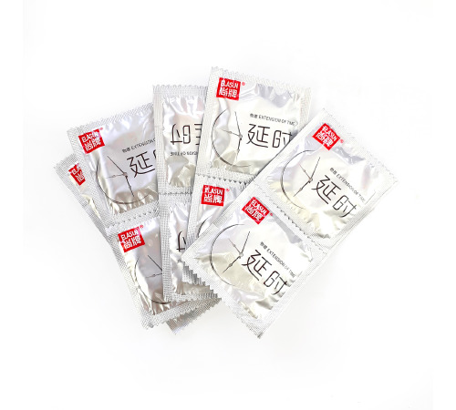 Тонкі презервативи HBM з пролонгуючим ефектом 10шт./пач, ерекційне кільце в пачці