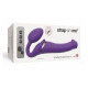 Безремінний страпон з вібрацією Strap-On-Me Vibrating Violet M, діаметр 3,3 см, пульт ДК, регульований