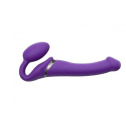 Безремінний страпон з вібрацією Strap-On-Me Vibrating Violet M, діаметр 3,3 см, пульт ДК, регульований