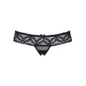 Кружевные танга с доступом Obsessive 837-THC-1 L/XL, черные