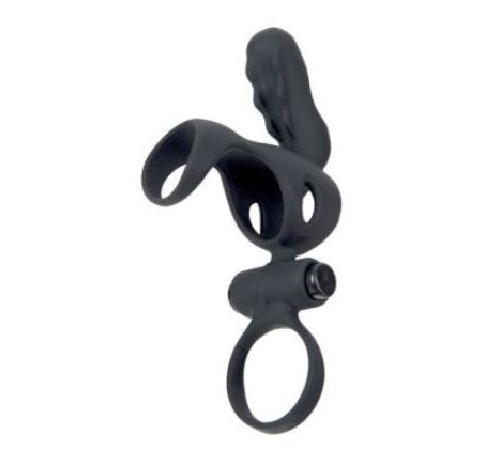 Вибронасадка на член Adrien Lastic Spartacus R с кольцом для мошонки, 2 вибромотора