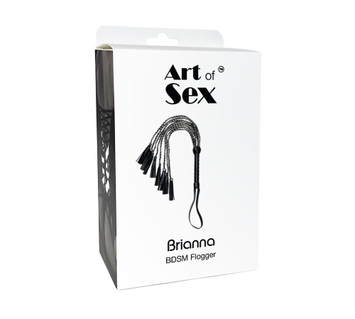 Ажурная плеть из эко кожи Art of Sex - Brianna, цвет Черный