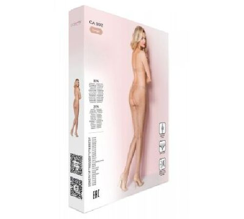 Бодистокинг из ажурной сетки с вырезами по бокам и доступом Casmir CA002 телесный