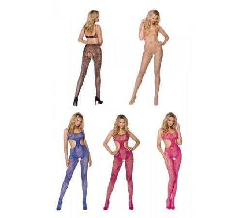 Бодистокинг из ажурной сетки с вырезами по бокам и доступом Casmir CA002 телесный