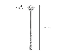 Анальний стимулятор, залізний, срібло, розмір М