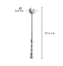 Анальный стимулятор, железный, серебро, размер М