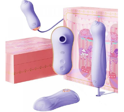 Набор секс игрушек Zalo UNICORN Vibratrion & Thrusting Set - VIOLET