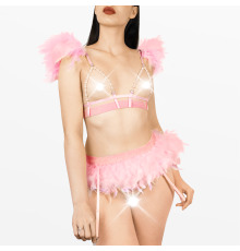 Сексуальный комплект белья Angel, размер L-2XL, цвет Розовый