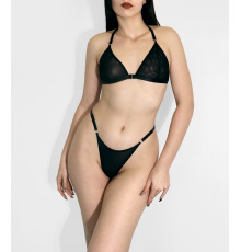 Легкий и комфортный комплект белья Дейнерис, размер L-2XL, Черный