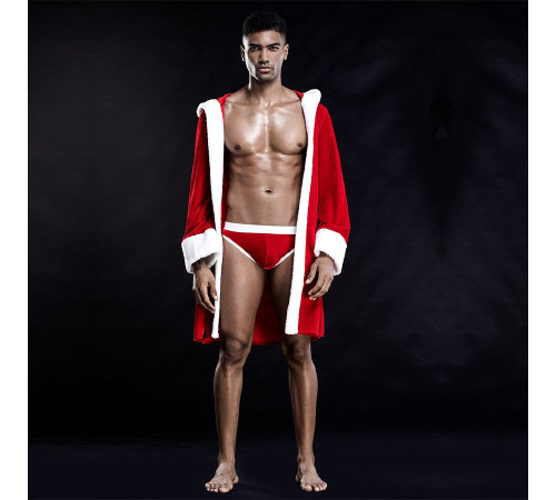 Мужской эротический костюм “Обольстительный Санта” One Size Red