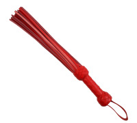 Батіг Флоггер з ремінних шкіри Червоний 50 см