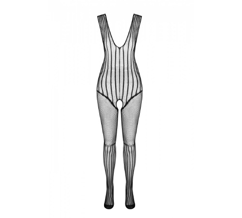 Сітчастий чорний бодістокінг з малюнком боді та гетр Casmir CA006