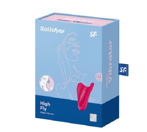 Вибратор эргономичной формы на палец Satisfyer High Fly Red