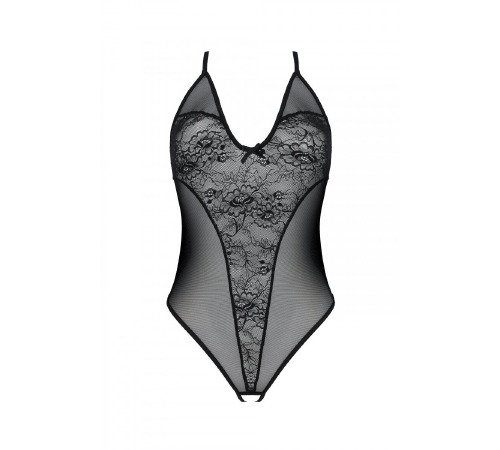 Боди Passion Ursula Body black XXL/XXXL, с ажурным декором и открытым шагом