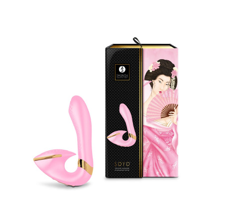 Вагінально-кліторальний вібратор Shunga Soyo Light Pink
