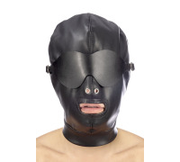 Капюшон для БДСМ со съемной маской Fetish Tentation BDSM hood in leatherette with removable mask