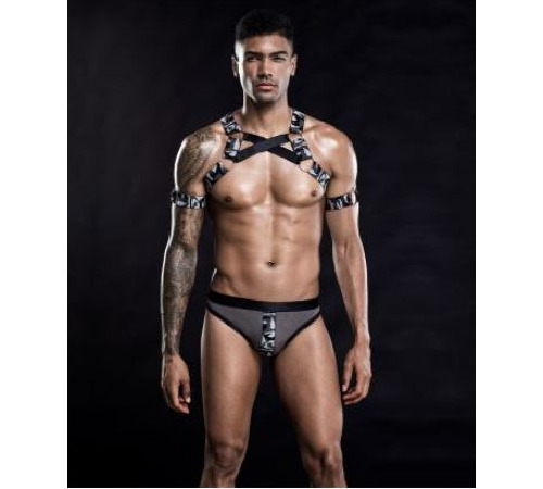 Мужской эротический костюм с портупеей 
