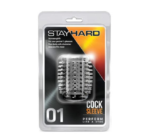 Blush - Насадка STAY HARD - COCK SLEEVE 01, CLEAR (T330217)