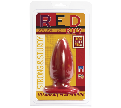 Анальна пробка-втулка Doc Johnson Red Boy - Large 5 Inch, макс. діаметр 5,5 см