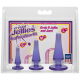 Набор анальных пробок Doc Johnson Crystal Jellies Anal - Purple, макс. диаметр 2см - 3см - 4см