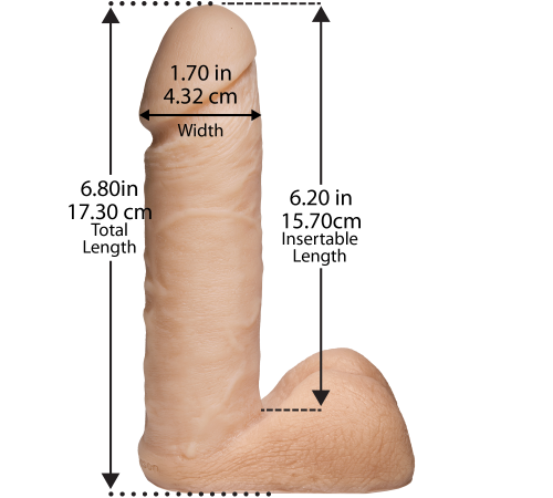 Фаллоимитатор Doc Johnson Platinum TRUSKYN - The Tru Ride 6 Inch, диаметр 4,3см, двухслойный силикон