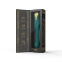 Смартвибратор-пульсатор Zalo — King Turquoise Green, кристалл Swarovski