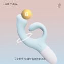 Вибратор-кролик для точки G KISTOY Big G, изогнутый отросток, автоматический подогрев