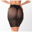 Сексуальная виниловая юбка со вставкой из сетки Дебора