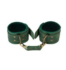 Премиум поножи LOVECRAFT зеленые, натуральная кожа, в подарочной упаковке