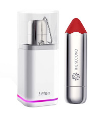 Вибропуля Leten The Second tomato red с индукционной зарядкой, водонепроницаемая, очень мощная