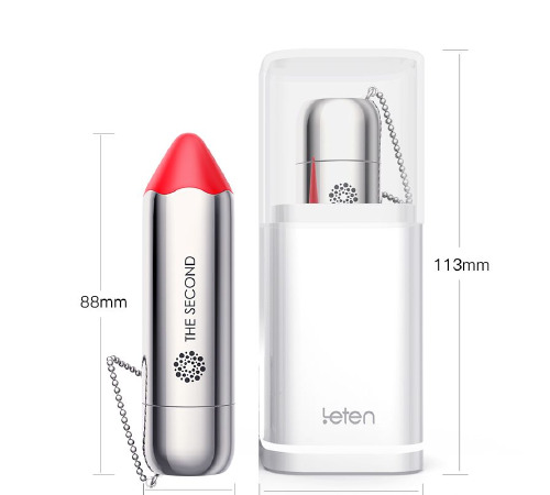 Вибропуля Leten The Second tomato red с индукционной зарядкой, водонепроницаемая, очень мощная