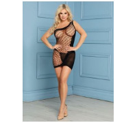 Эротическое платье с крупной сеткой 