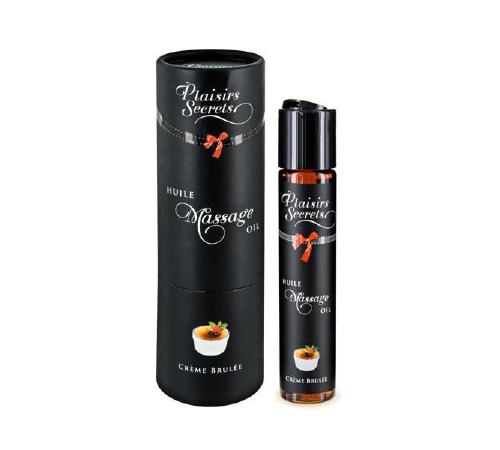 Массажное масло Plaisirs Secrets Creme Brulee (59 мл) с афродизиаками съедобное, подарочная упаковка