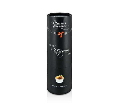 Массажное масло Plaisirs Secrets Creme Brulee (59 мл) с афродизиаками съедобное, подарочная упаковка