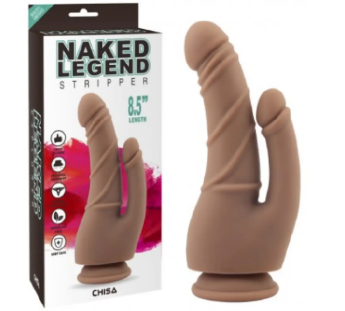 Фаллоимитатор двойной на присоске Chisa Naked Legend Stripper 8.5 