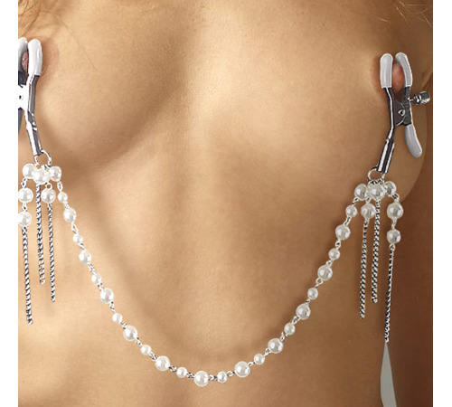 Зажимы для со сосков с жемчугом Афина