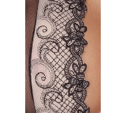 Прозрачный пеньюар BRASILIANA PEIGNOIR black 4XL/5XL - Passion, трусики