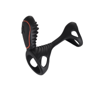 Вибронасадка на член Adrien Lastic Gladiator с пультом ДУ, стимуляция клитора и точки G, 2 мотора