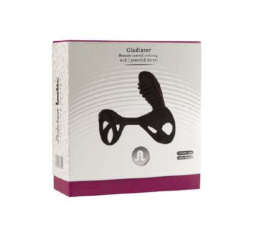 Вибронасадка на член Adrien Lastic Gladiator с пультом ДУ, стимуляция клитора и точки G, 2 мотора