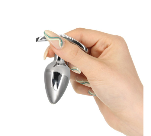 Анальная пробка Pillow Talk Sneaky Luxurious Stainless Steel Anal Plug с кристаллом Swarovski