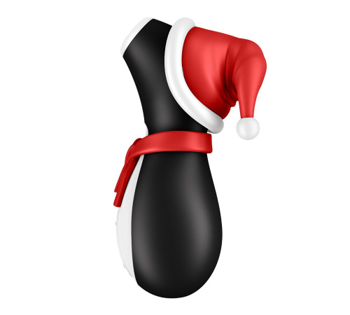 Вакуумный клиторальный стимулятор Satisfyer Penguin Holiday Edition, в шапочке и шарфе