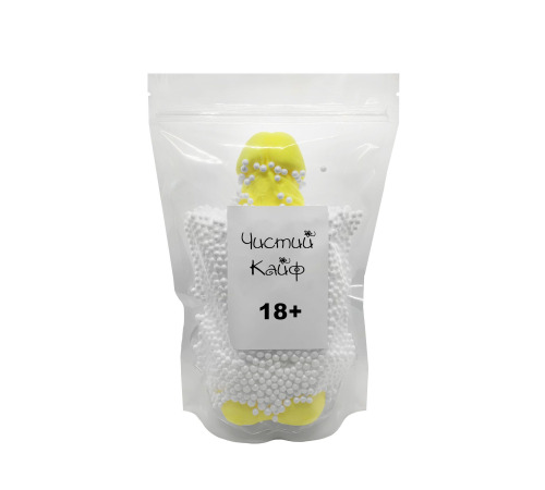 Крафтове мило-член із присоскою Чистый Кайф Yellow size XL, натуральне