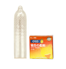 Презервативы OLO “Cat’s Tongue” — ультратекстурированные, 2080 точек удовольствия