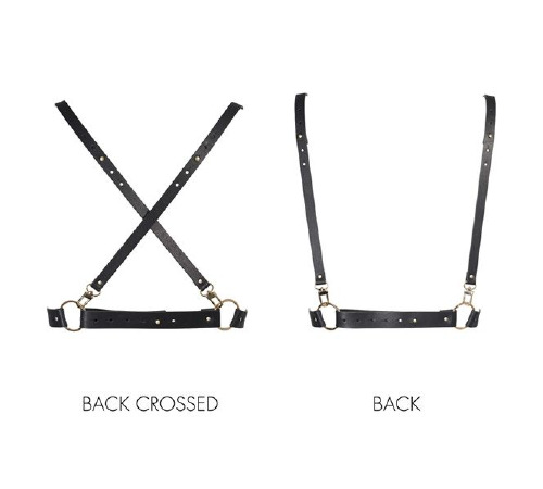 Портупея Bijoux Indiscrets MAZE - X Harness Black, экокожа
