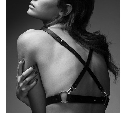 Портупея Bijoux Indiscrets MAZE - X Harness Black, экокожа